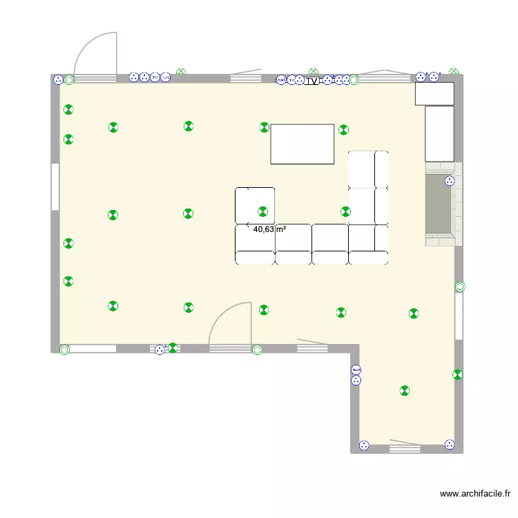 plan salon. Plan de 
