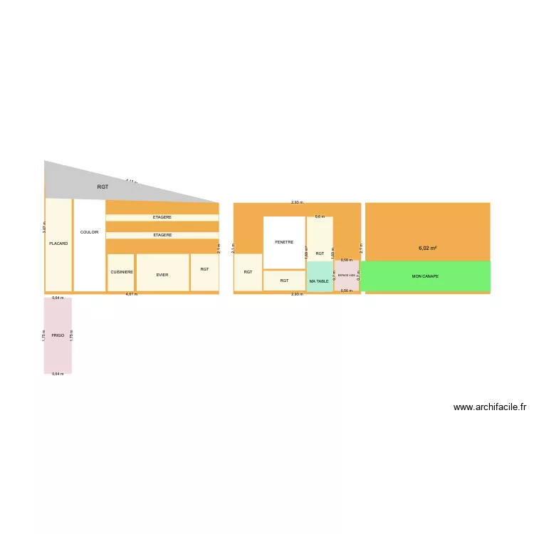 MUR coupe cuisine 1. Plan de MUR coupe cuisine 1. Plan de