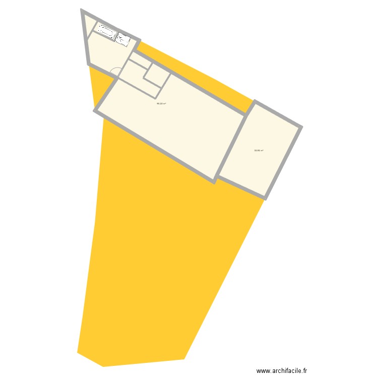 tremuson. Plan de 2 pièces et 123 m2
