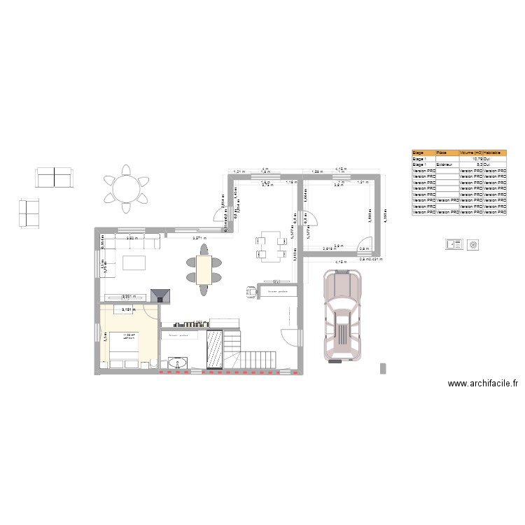 Herbi. Plan de 7 pièces et 54 m2