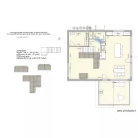 plan parfait avec superficie actuel -demi etage escalier côté222