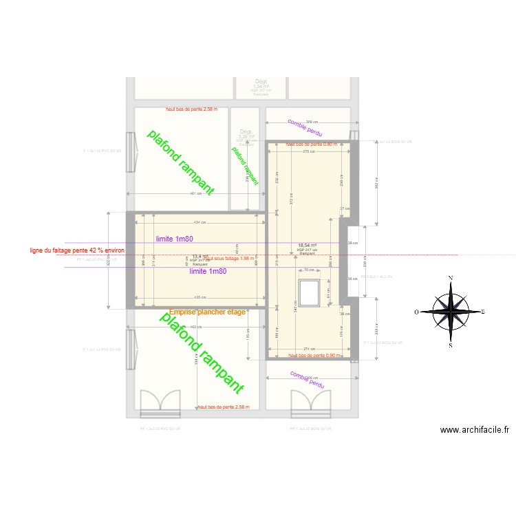 JOURNAUD / NOEL. Plan de 12 pièces et 116 m2