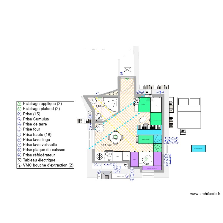 BOITE new generation. Plan de 11 pièces et 42 m2