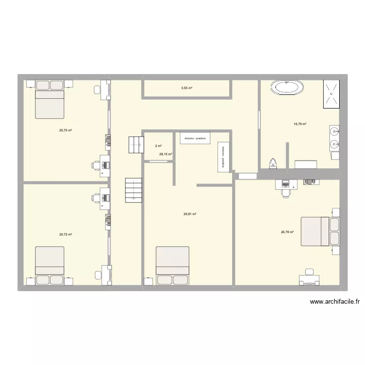 etage. Plan de 8 Pièces et 149 m² etage. Plan de 8 Pièces et 149 m²