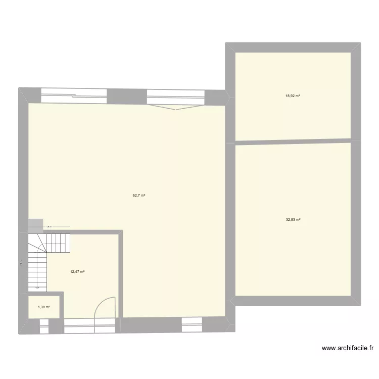 rez de chaussée briquemont. Plan de 5 et 128 m² rez de chaussée briquemont. Plan de 5 et 128 m²