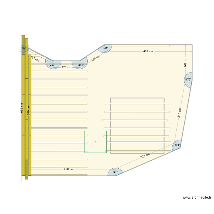 LAPEZE. Plan de 2 pièces et 48 m2