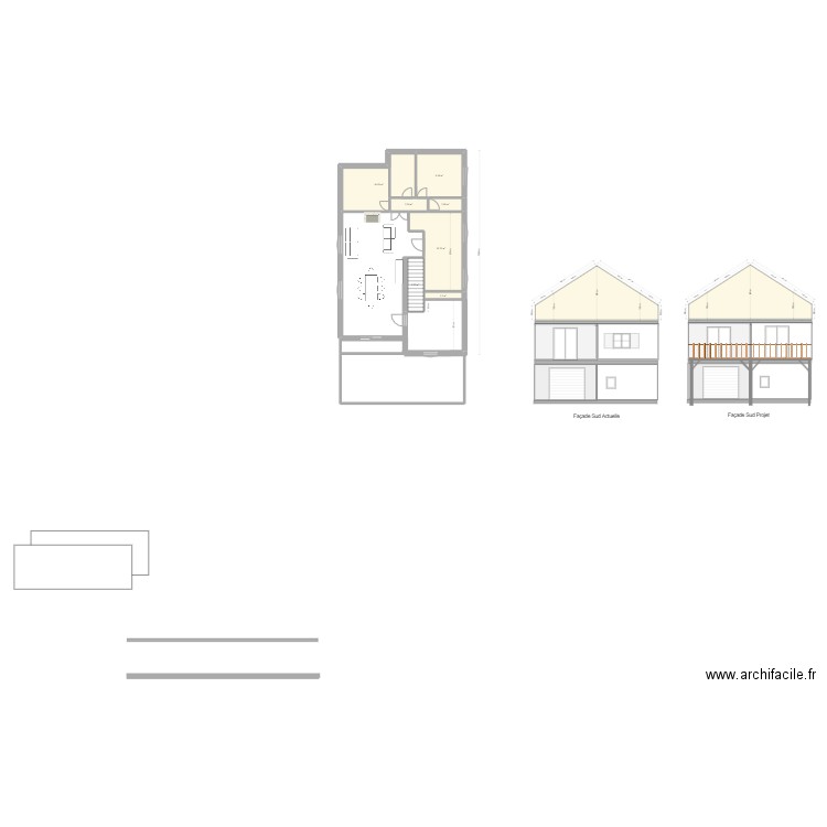 arlette façade v1. Plan de 7 pièces et 49 m2