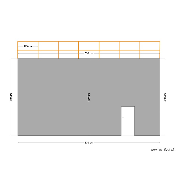Façade Nord. Plan de 0 pièce et 0 m2