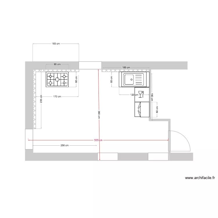 cuisine. Plan de 