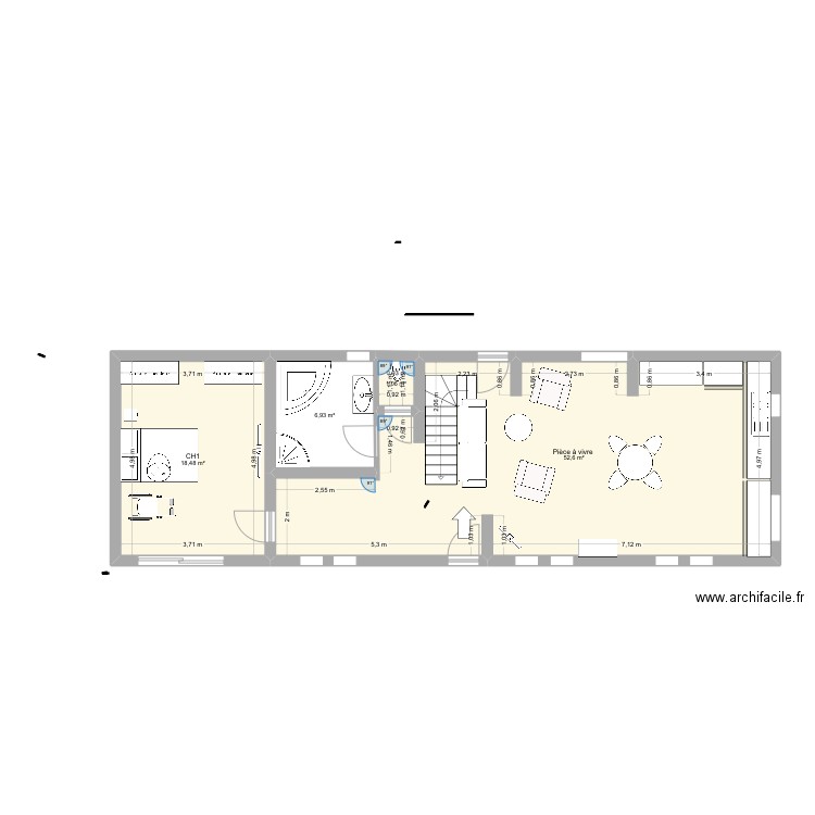 Vdh rdc. Plan de 0 pièce et 0 m2