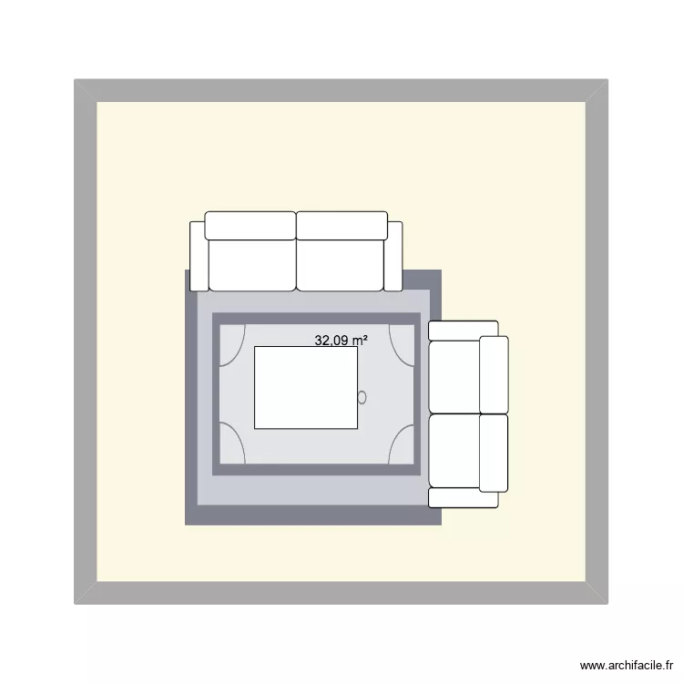 salon1. Plan de 1  et 32 m²