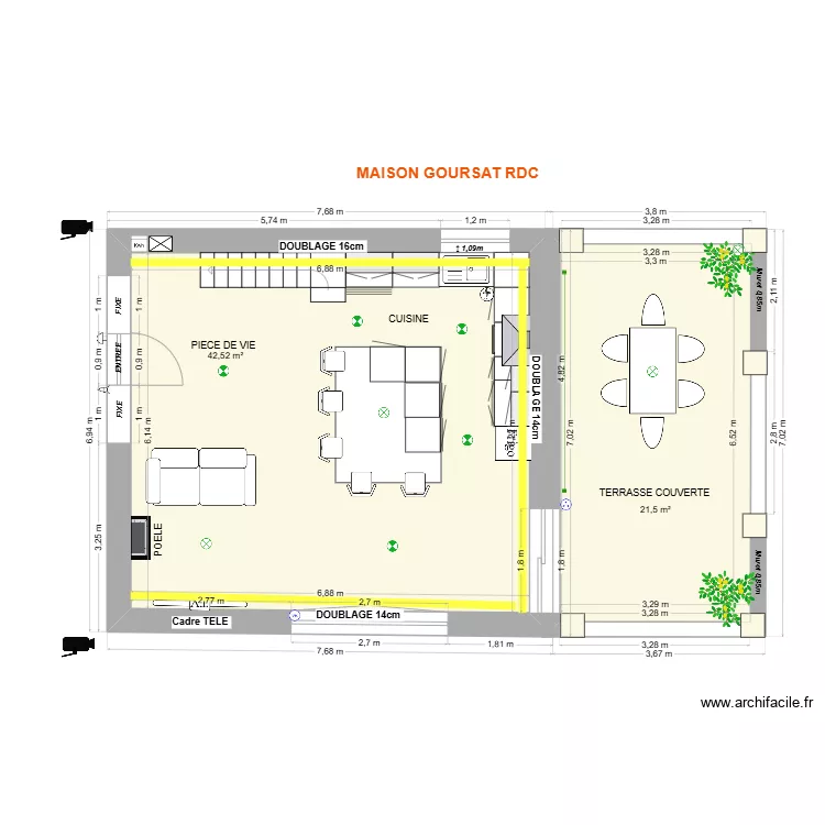 GOURSAT - RDC Atelier PROJET PLACO. Plan de 