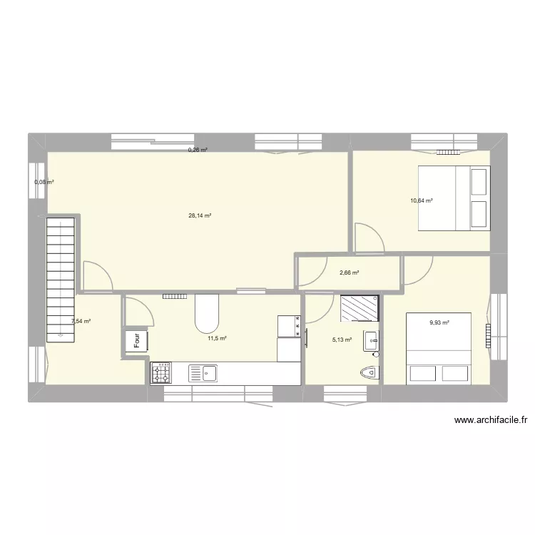 1er étage SAM vide. Plan de 9 et 76 m² 1er étage SAM vide. Plan de 9 et 76 m²