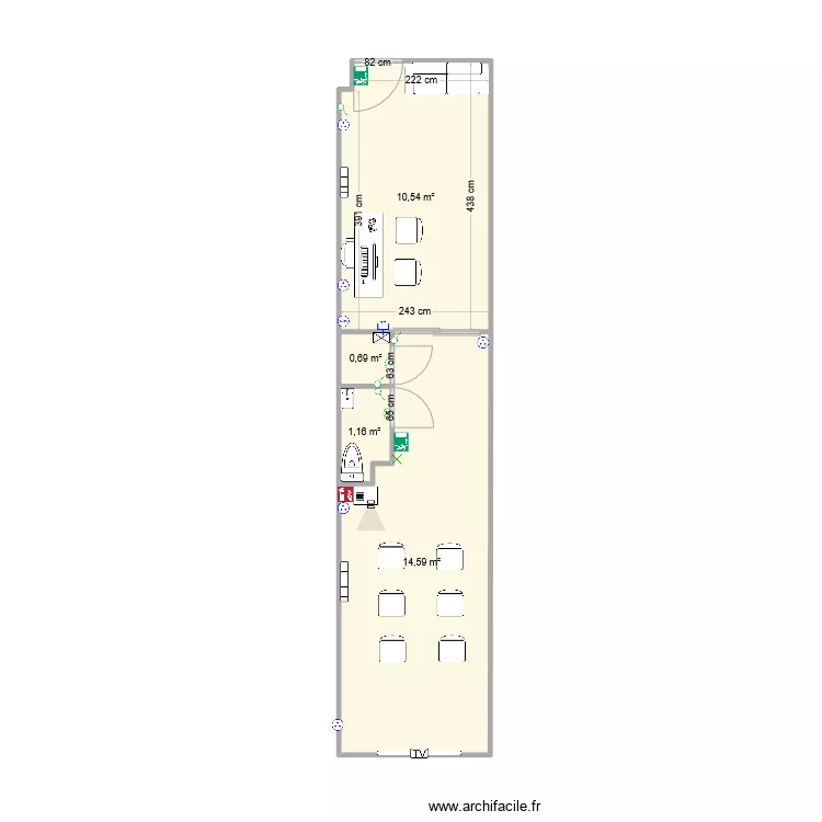 auto - &eacute;cole : accueil et salle de code v2. Plan de 