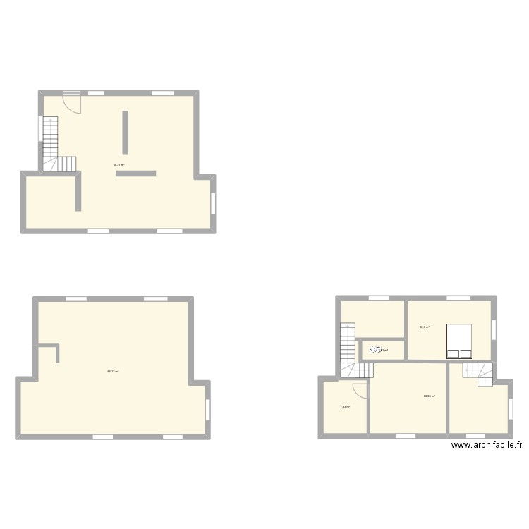 Trèfles roses - Mat. Plan de 6 pièces et 195 m2