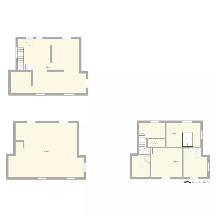 Tr&egrave;fles roses - Mat. Plan de 