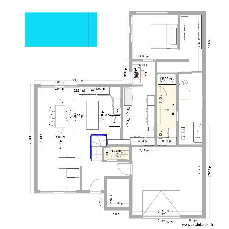 555-4. Plan de 3  et 11 m²