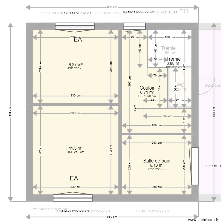 ML24002362. Plan de 9 pièces et 94 m2