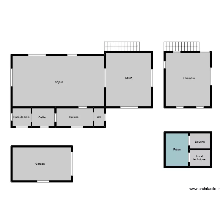 Bador ye amiante. Plan de 11  et 106 m²