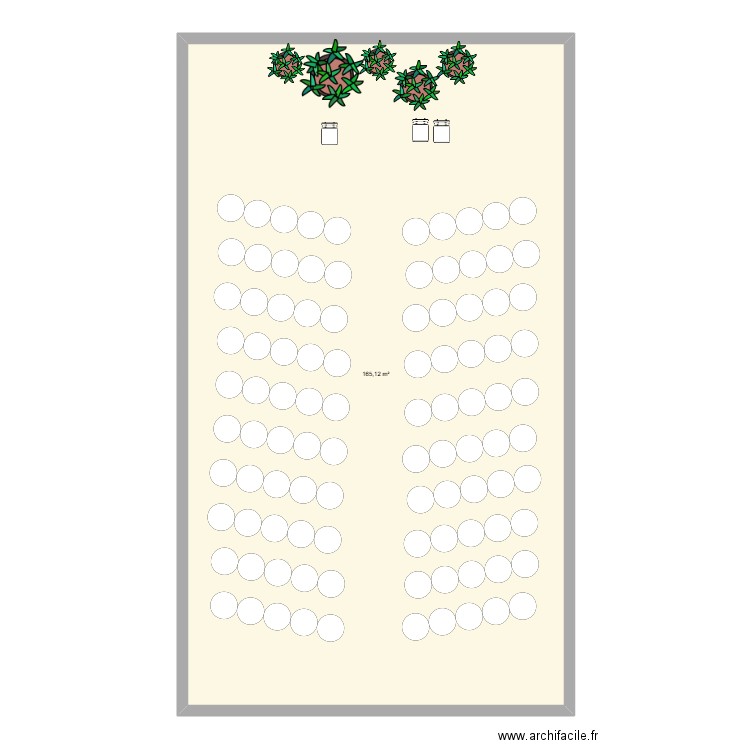 Cérémonie laïque. Plan de 1 pièce et 165 m2