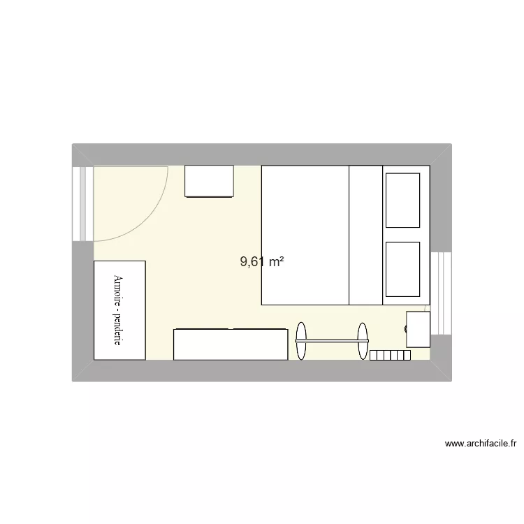 Chambre d'amis 2. Plan de 