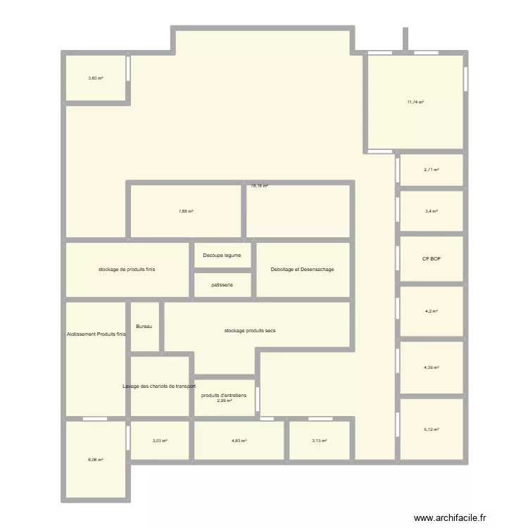 cuisine collective. Plan de 24 pièces et 200 m² cuisine collective. Plan de 24 pièces et 200 m²
