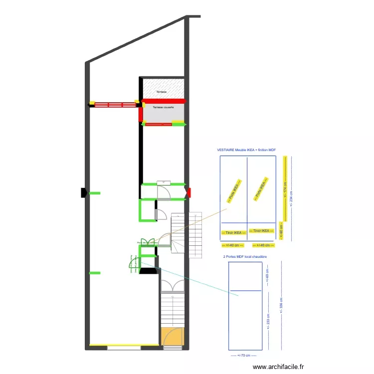 BAUCQ 77 Bel étage Portes MDF. Plan de 7 Pièces et 94 m² BAUCQ 77 Bel étage Portes MDF. Plan de 7 Pièces et 94 m²