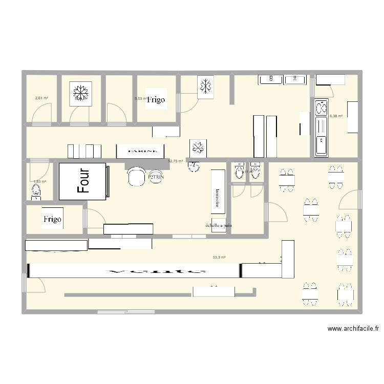 anthony garnodier. Plan de 8 pièces et 127 m2
