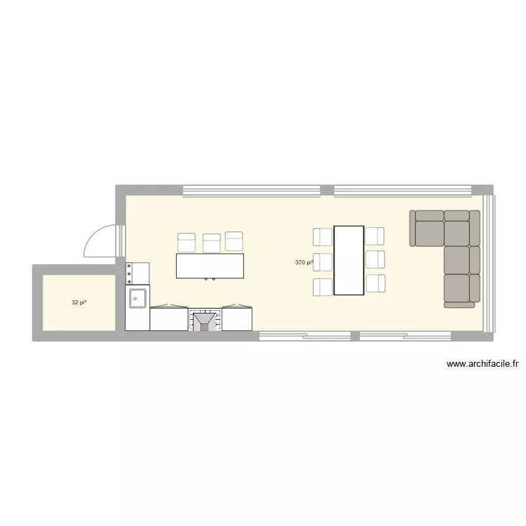 Gazebo. Plan de 2  et 37 m²