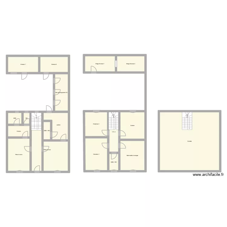 ETAGE. Plan de 19 et 258 m² ETAGE. Plan de 19 et 258 m²