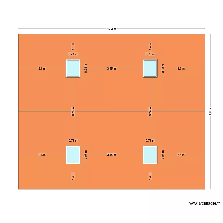toiture Catillon. Plan de 