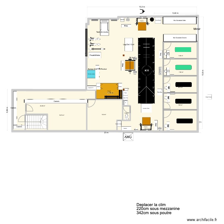 K11 / Version Escalade ++ Arkose 😜. Plan de 10 pièces et 218 m2