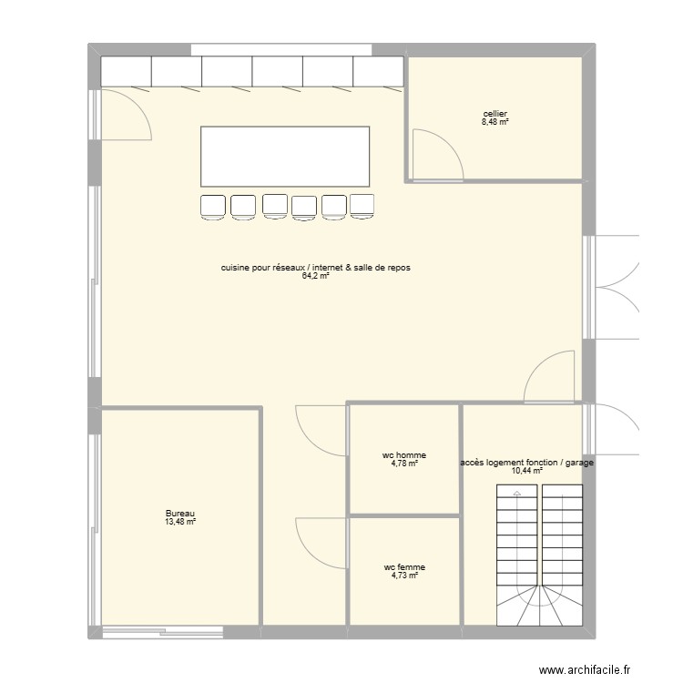 Plan RDC atelier. Plan de 0 pièce et 0 m2