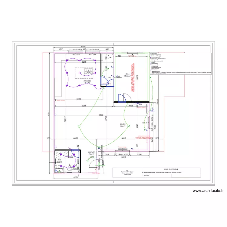 VANDERHAEGHE V1. Plan de 