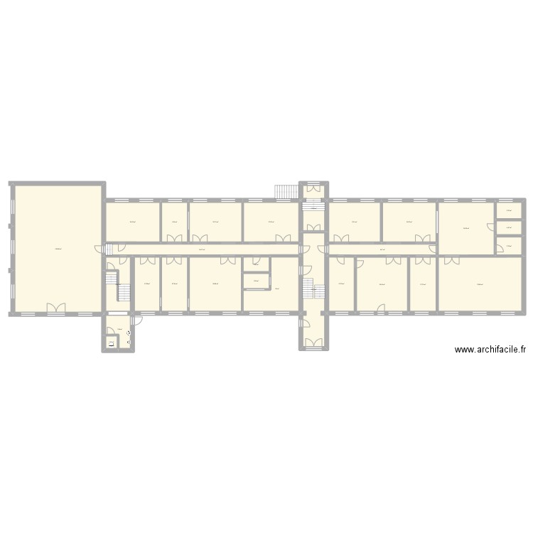 sous sol st eloi. Plan de 28 pièces et 670 m2
