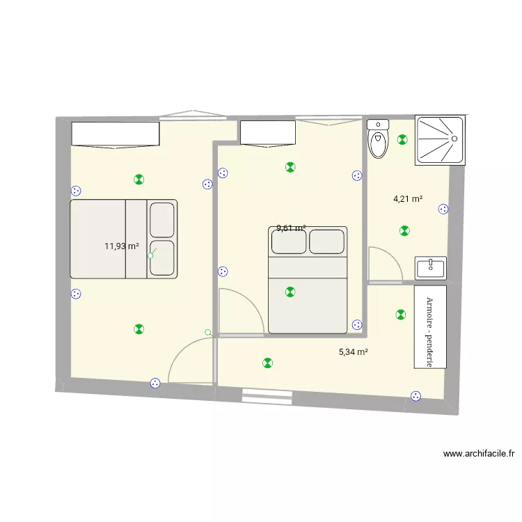 Anduze. Plan de 4 et 31 m² Anduze. Plan de 4 et 31 m²