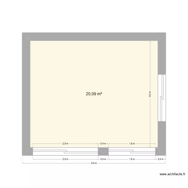Plan3-Good-Soleil. Plan de 1  et 20 m²