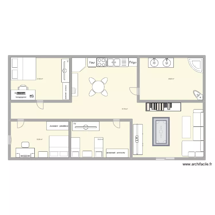 Maison nancy. Plan de 5 pièces et 202 m²