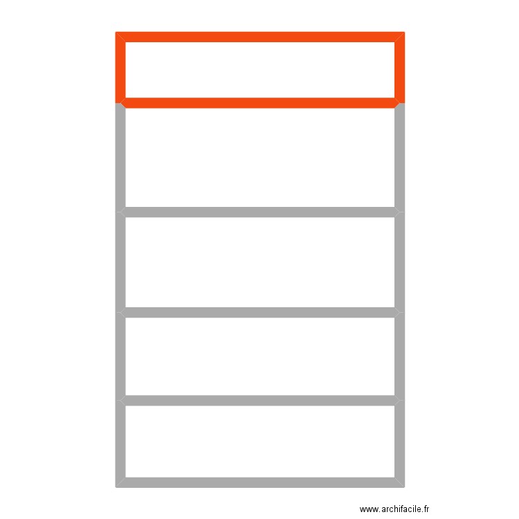 FACADE. Plan de 5 pièces et 80 m2