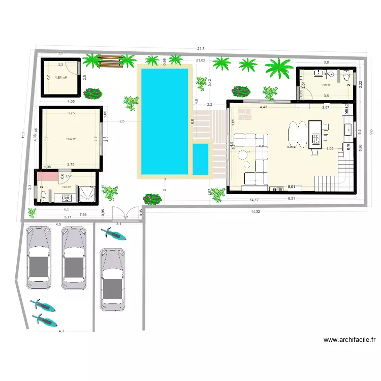 Villa 2 - Lantai 1 - POOLPantai 2x1.30 - 4.80down. Plan de 