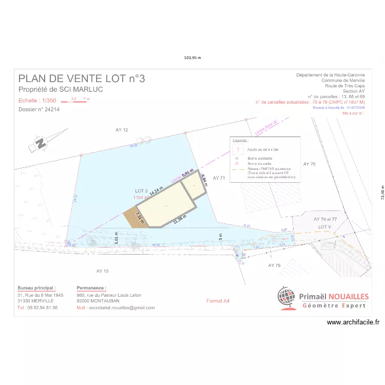 MARCO 4. Plan de 2 et 142 m² MARCO 4. Plan de 2 et 142 m²