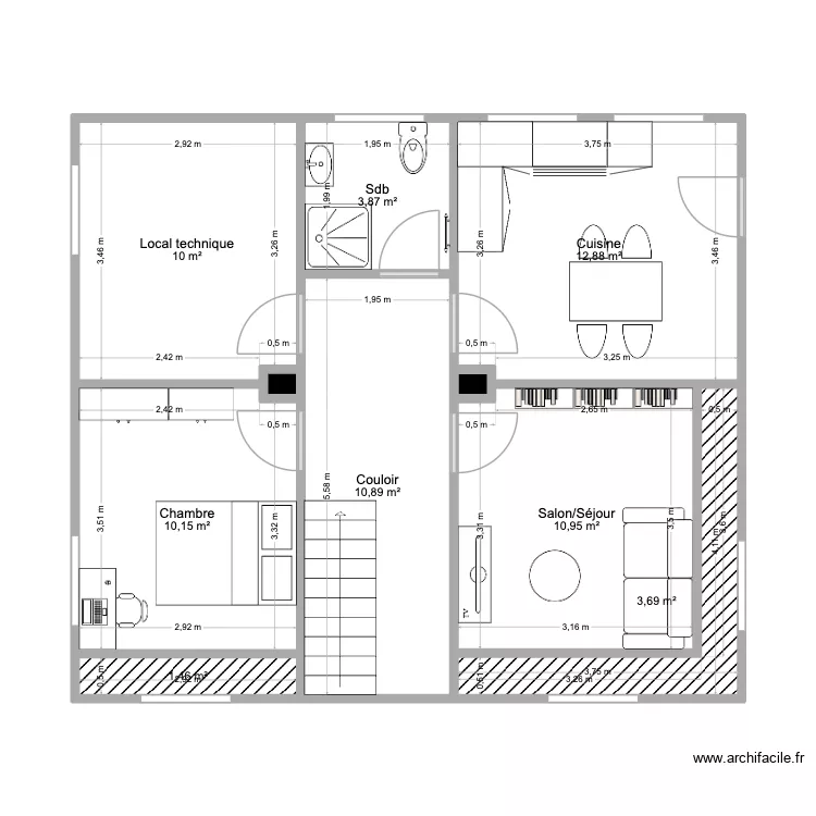 Nour el dine. Plan de 10 et 64 m² Nour el dine. Plan de 10 et 64 m²