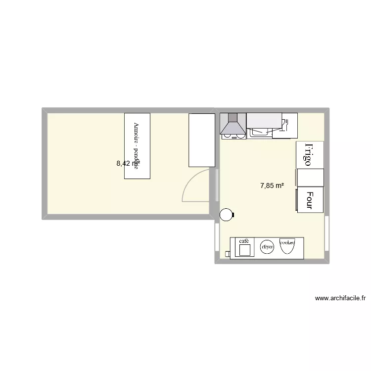 plan celia. Plan de 2  et 16 m²