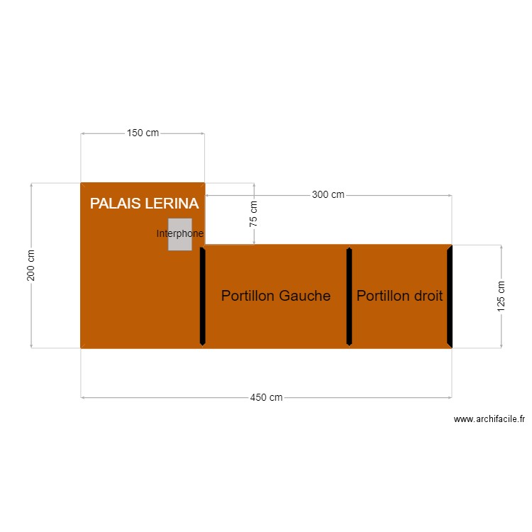 Lerina Accès Jardin. Plan de 3 pièces et 6 m2