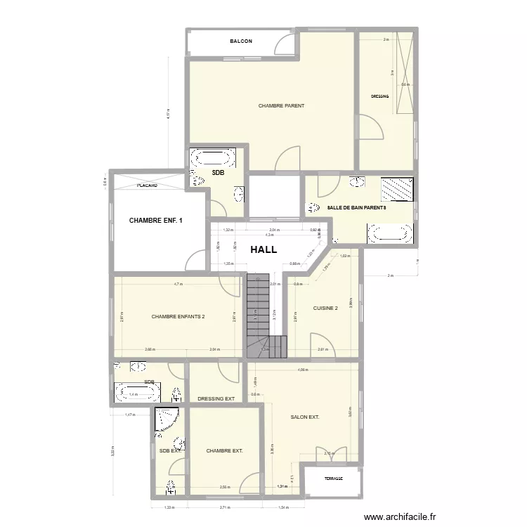 Plan ngoyo ETAGE_Equipement. Plan de 13  et 118 m²