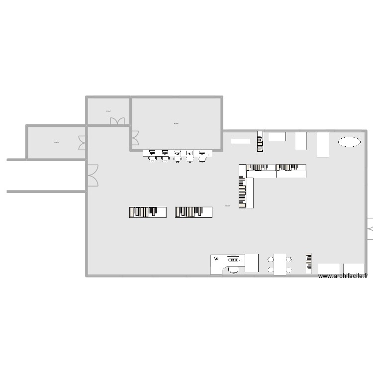 CDI. Plan de 4 pièces et 905 m2