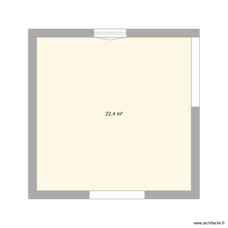 Cuisine Piriac. Plan de 1  et 22 m²