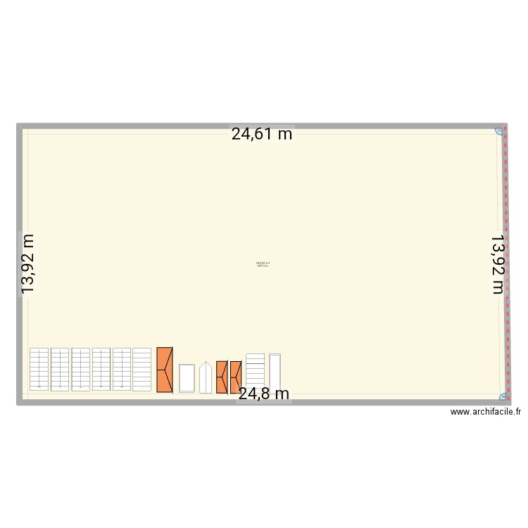 tarekGYM. Plan de 1 pièce et 344 m2