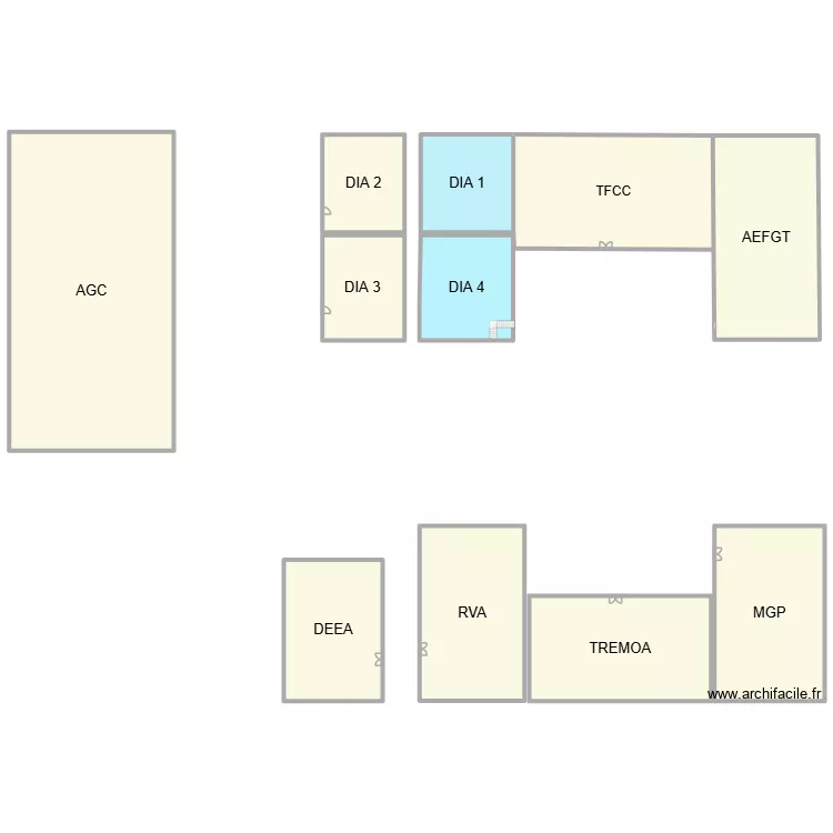 ISTA V2. Plan de 14  et 3246 m²