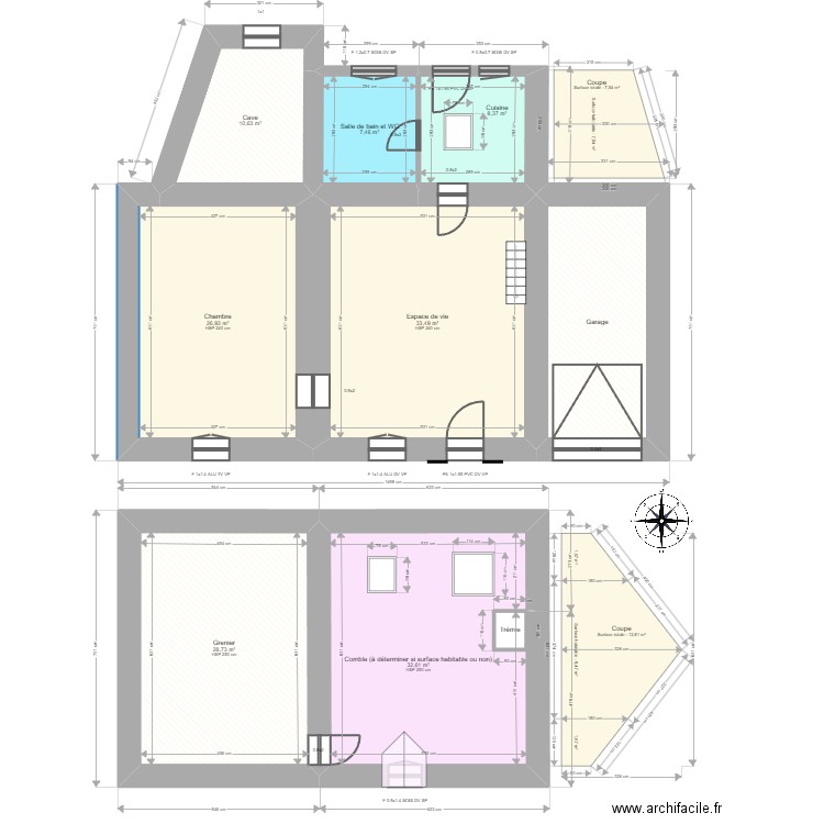 ML24007144. Plan de 9 pièces et 166 m2